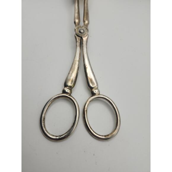 Vintage E.P ZINC Silver Plate Italy Scissor Salad Pastry Bread Serving Tongs 10” - Picture 7 of 8